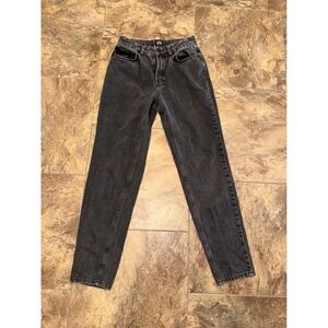 BDG Urban Outfitters Mom Jeans High Waist Distressed Black Denim W26‎
